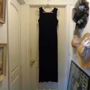 - RETRO SEXY BLACK SUPER STRETCHY SHEATHE MAXI DRESS M